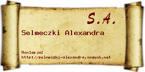 Selmeczki Alexandra névjegykártya